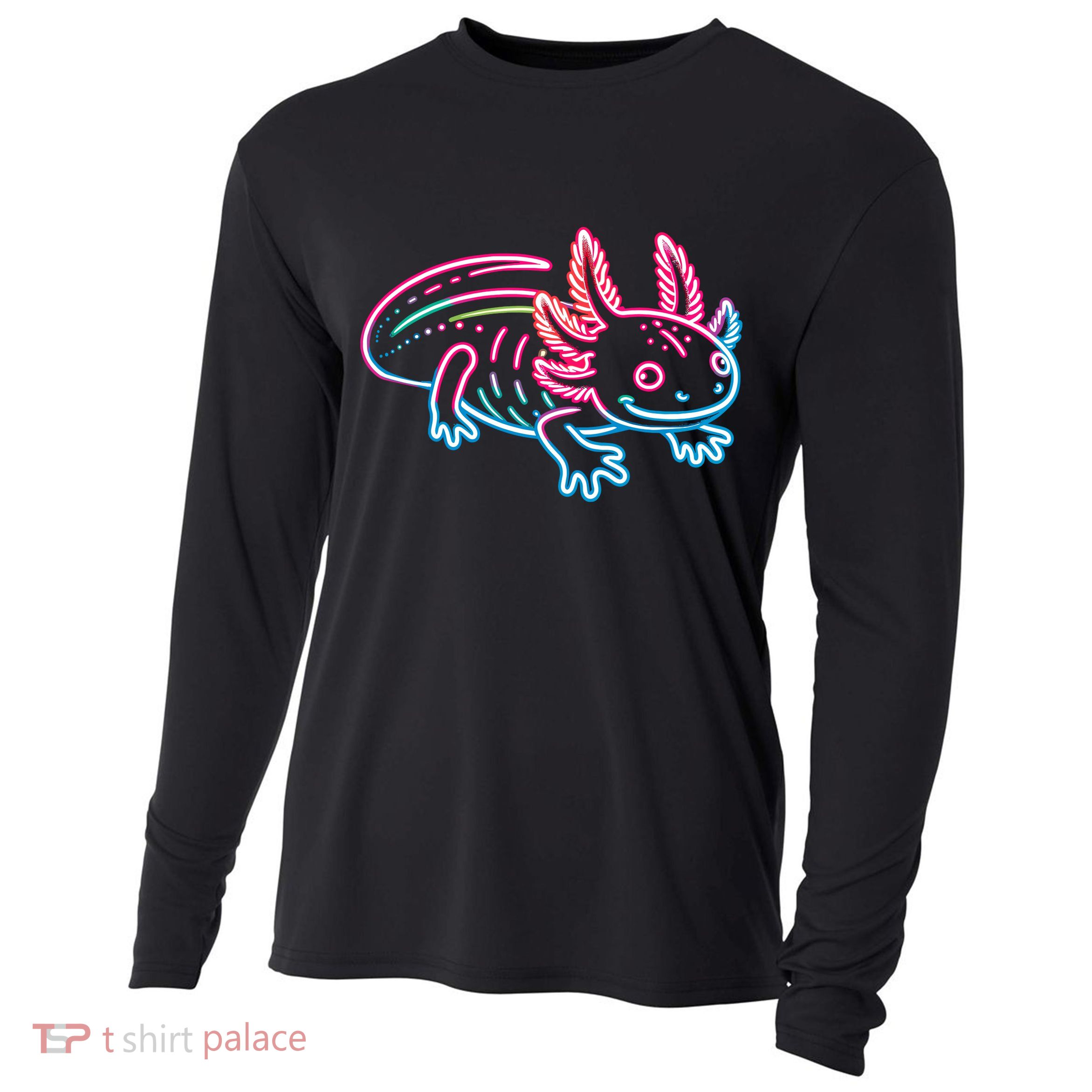 Axolotl Animal Pop Art Cute Axolotl Lover Cooling Performance Long Sleeve Crew