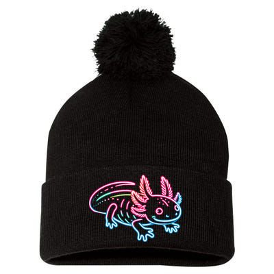 Axolotl Animal Pop Art Cute Axolotl Lover Pom Pom 12in Knit Beanie