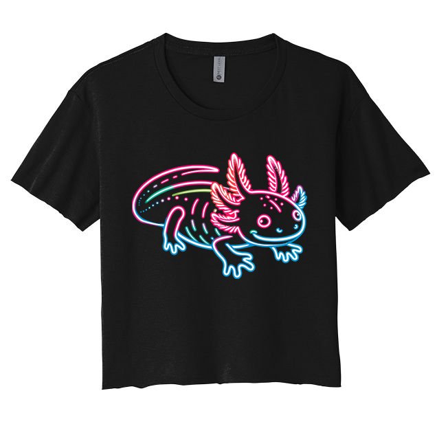 Axolotl Animal Pop Art Cute Axolotl Lover Crop Top