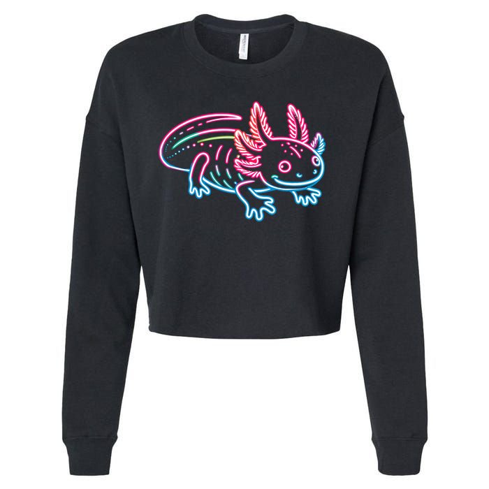 Axolotl Animal Pop Art Cute Axolotl Lover Cropped Pullover Crew