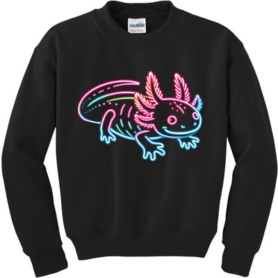 Axolotl Animal Pop Art Cute Axolotl Lover Kids Sweatshirt