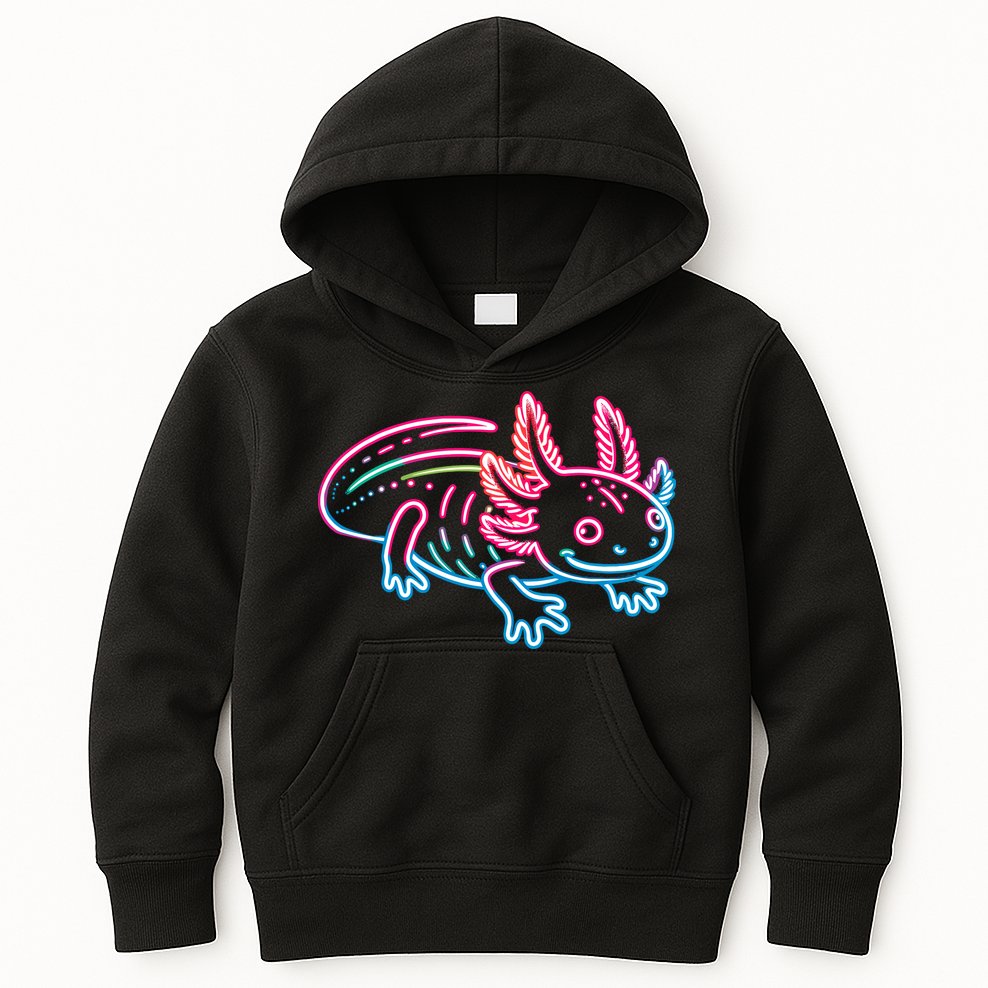 Axolotl Animal Pop Art Cute Axolotl Lover Kids Hoodie