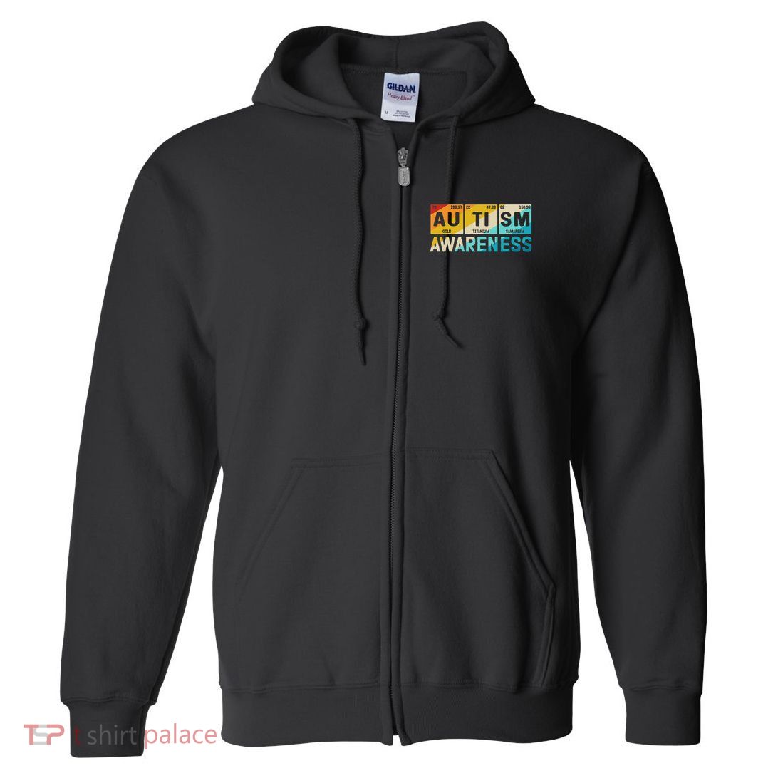 Autism Awareness Periodic Table Full Zip Hoodie