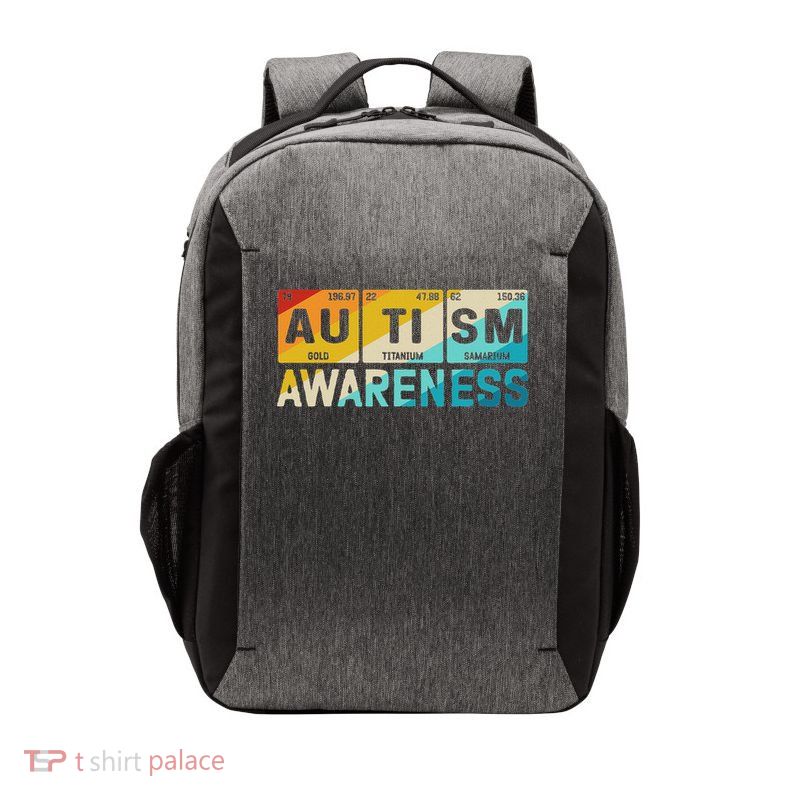 Autism Awareness Periodic Table Vector Backpack