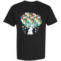 Autism Awareness Puzzle Tree Garment-Dyed Heavyweight T-Shirt
