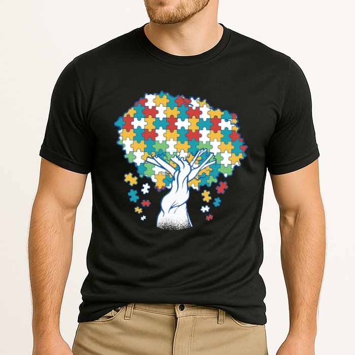 Autism Awareness Puzzle Tree Performance Shirt