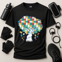 Autism Awareness Puzzle Tree Performance Shirt