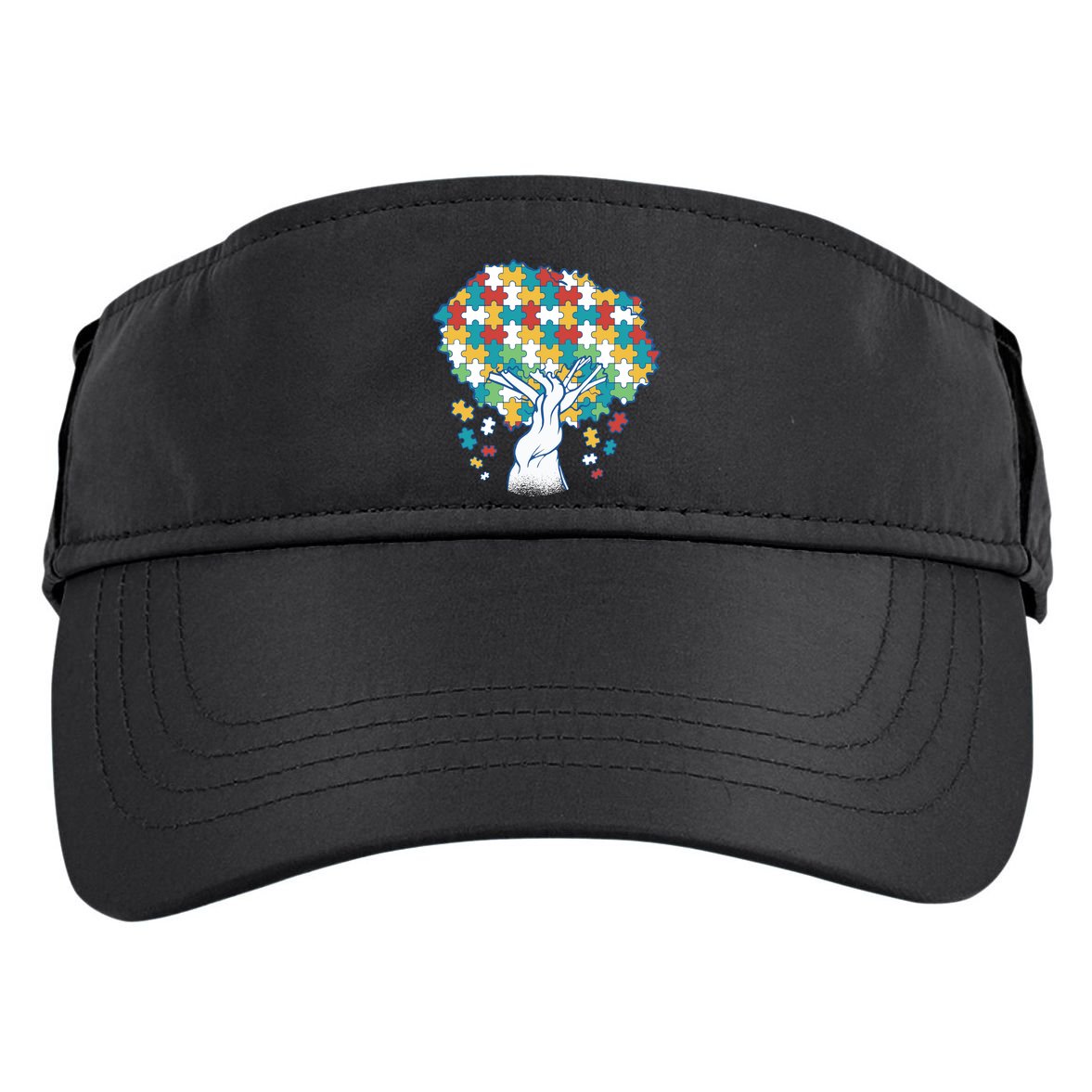 Autism Awareness Puzzle Tree Adult Drive Performance Visor