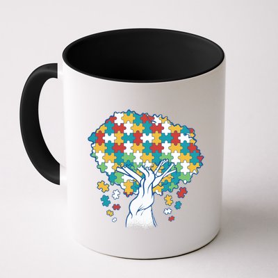 Autism Awareness Puzzle Tree Mug