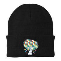 Autism Awareness Puzzle Tree Beanie