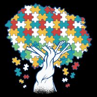 Autism Awareness Puzzle Tree Flatbill Hat