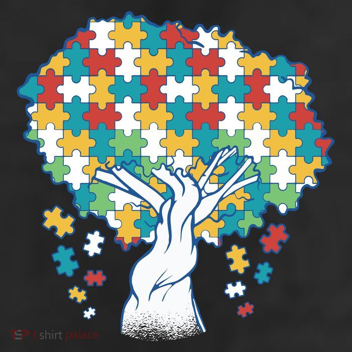 Autism Awareness Puzzle Tree Trucker Hat