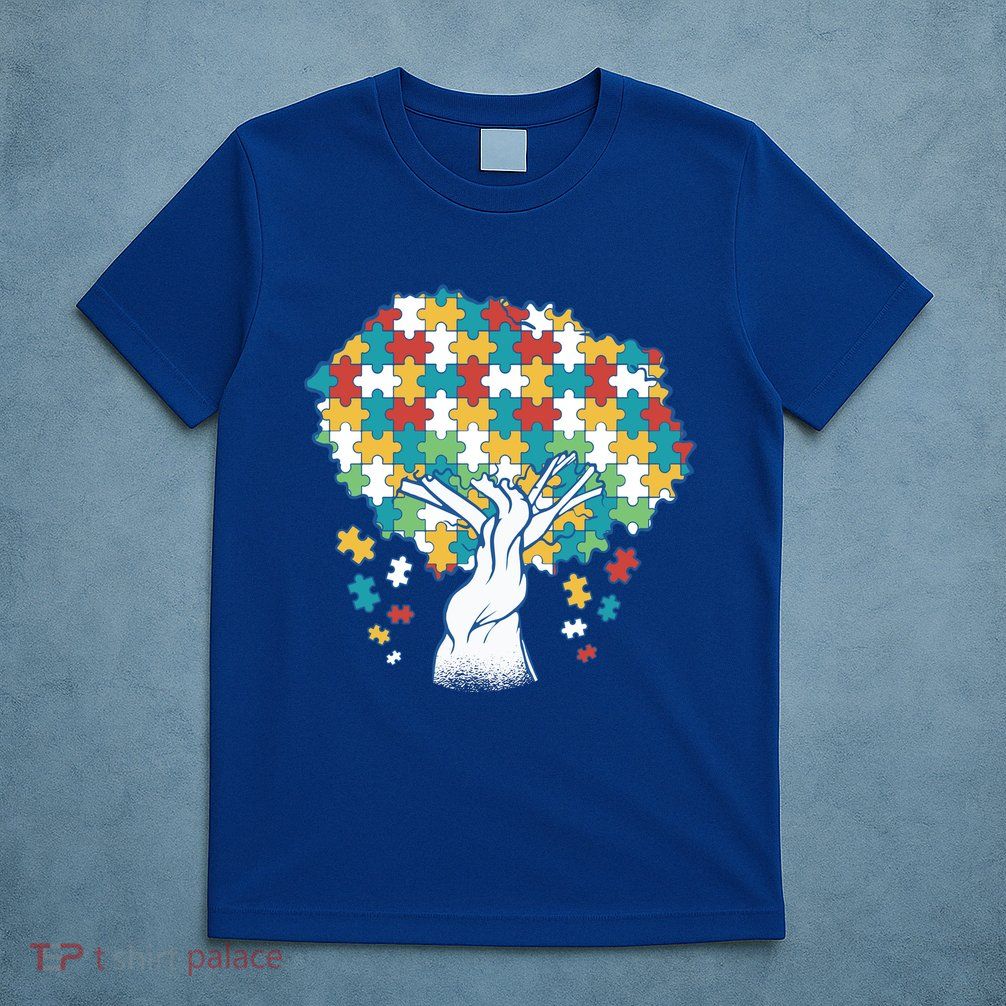 Autism Awareness Puzzle Tree T-Shirt