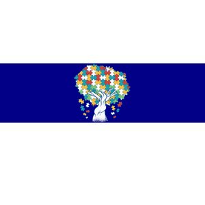 Autism Awareness Puzzle Tree Bumper Sticker