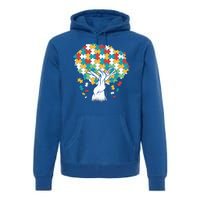 Autism Awareness Puzzle Tree Premium Hoodie