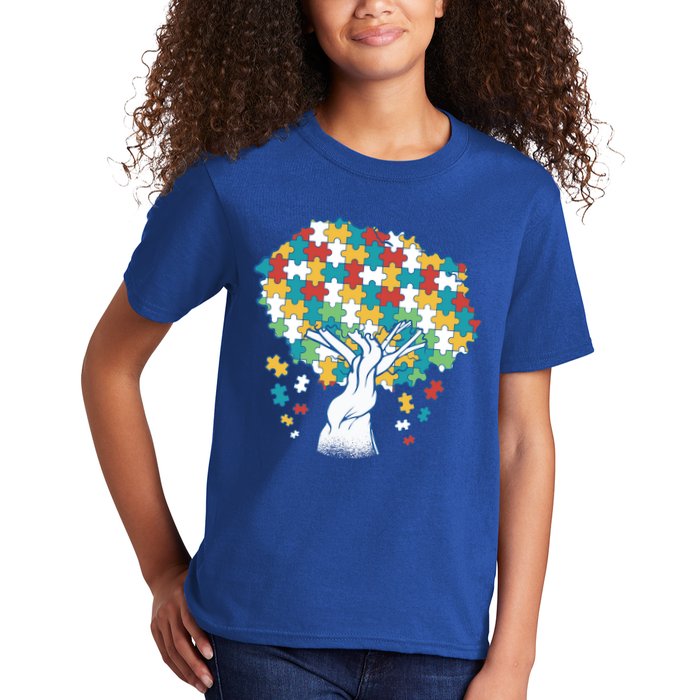 Autism Awareness Puzzle Tree Kids T-Shirt