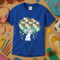 Autism Awareness Puzzle Tree Kids T-Shirt