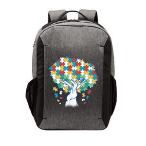 Autism Awareness Puzzle Tree Vector Backpack