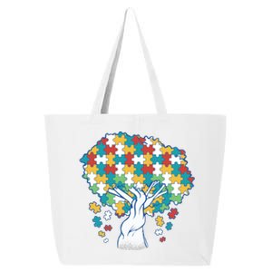 Autism Awareness Puzzle Tree 25L Jumbo Tote