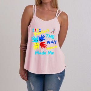 Autism Awareness Perfect As Nature Made Me Unmasking Autism Gift Women's Strappy Tank