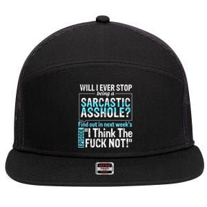 Asshole Assholes Potty Mouth Vulgar Profanity Fun Gag Gift 7 Panel Mesh Trucker Snapback Hat