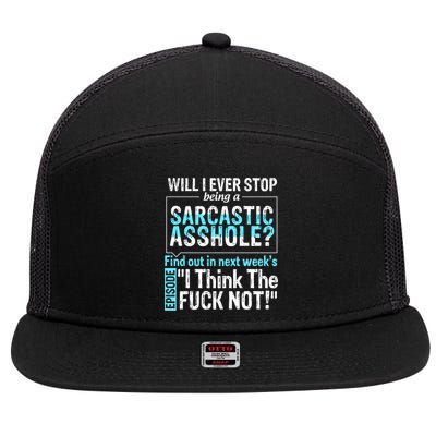 Asshole Assholes Potty Mouth Vulgar Profanity Fun Gag Gift 7 Panel Mesh Trucker Snapback Hat