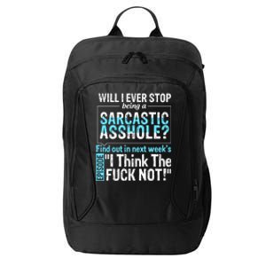 Asshole Assholes Potty Mouth Vulgar Profanity Fun Gag Gift City Backpack