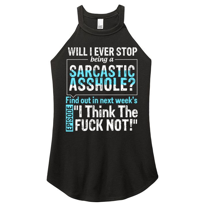 Asshole Assholes Potty Mouth Vulgar Profanity Fun Gag Gift Women's Perfect Tri Rocker Tank