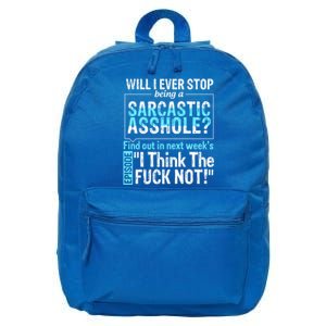 Asshole Assholes Potty Mouth Vulgar Profanity Fun Gag Gift 16 in Basic Backpack