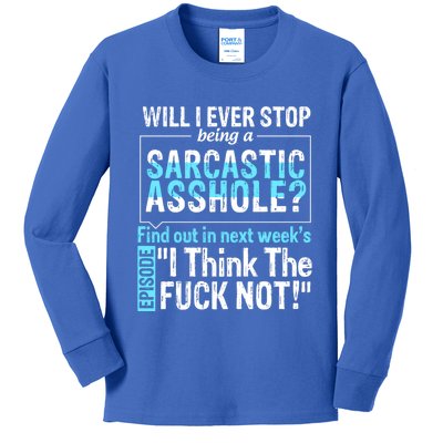 Asshole Assholes Potty Mouth Vulgar Profanity Fun Gag Gift Kids Long Sleeve Shirt