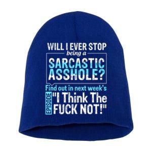 Asshole Assholes Potty Mouth Vulgar Profanity Fun Gag Gift Short Acrylic Beanie