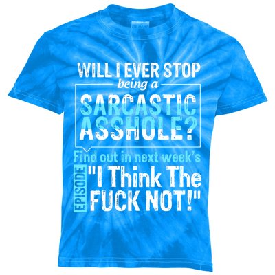 Asshole Assholes Potty Mouth Vulgar Profanity Fun Gag Gift Kids Tie-Dye T-Shirt