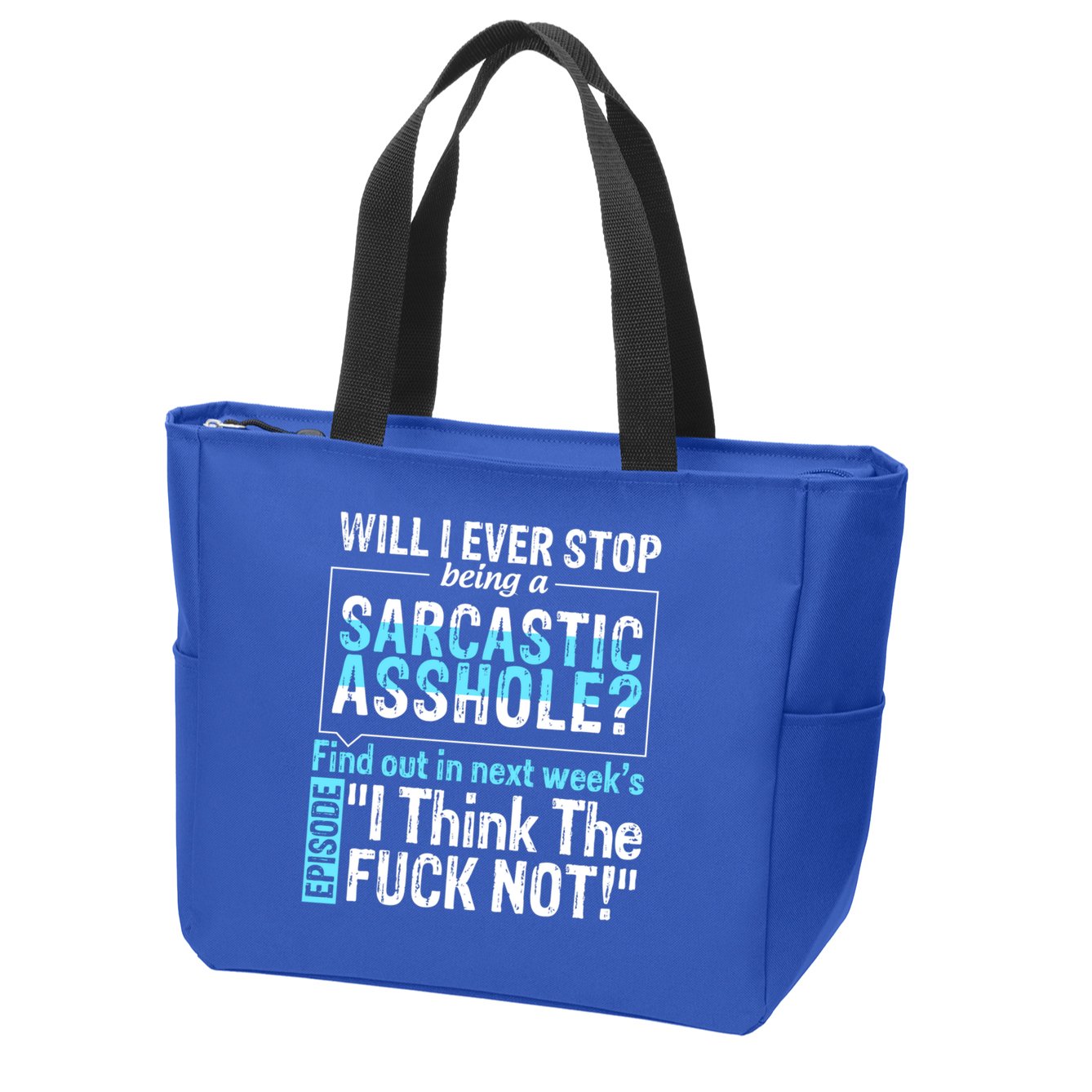Asshole Assholes Potty Mouth Vulgar Profanity Fun Gag Gift Zip Tote Bag