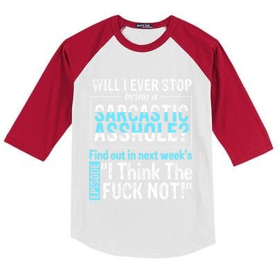 Asshole Assholes Potty Mouth Vulgar Profanity Fun Gag Gift Kids Colorblock Raglan Jersey