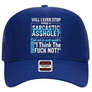 Asshole Assholes Potty Mouth Vulgar Profanity Fun Gag Gift High Crown Mesh Back Trucker Hat