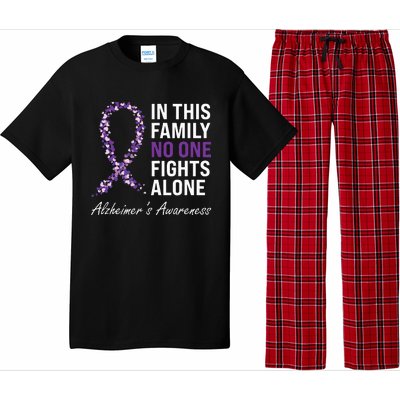 Alzheimer's Awareness Purple Ribbon Dementia Mom Dad Grandpa Pajama Set