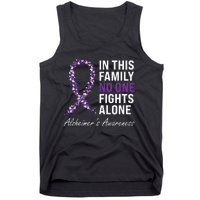 Alzheimer's Awareness Purple Ribbon Dementia Mom Dad Grandpa Tank Top