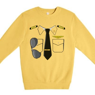 Airplane Airline Pilot Costume Kids Dress Up HALLOWEEN Premium Crewneck Sweatshirt