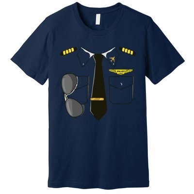 Airplane Airline Pilot Costume Kids Dress Up HALLOWEEN Premium T-Shirt