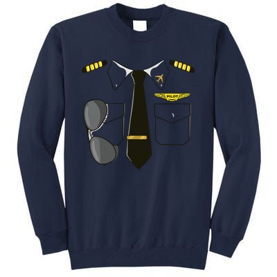 Airplane Airline Pilot Costume Kids Dress Up HALLOWEEN Tall Sweatshirt