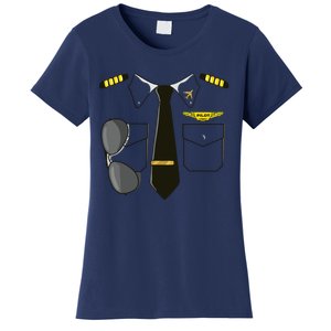 Airplane Airline Pilot Costume Kids Dress Up HALLOWEEN Women's T-Shirt