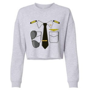 Airplane Airline Pilot Costume Kids Dress Up HALLOWEEN Cropped Pullover Crew