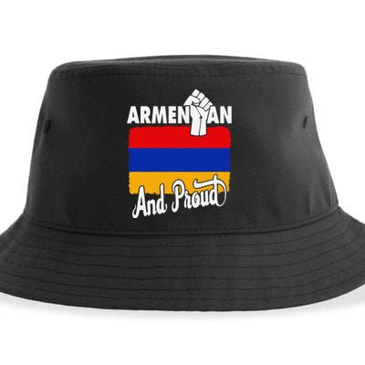 Armenian And Proud Love Armenia With Armenia Flag Sustainable Bucket Hat