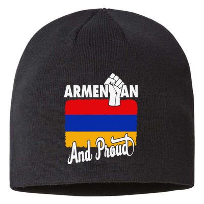 Armenian And Proud Love Armenia With Armenia Flag Sustainable Beanie