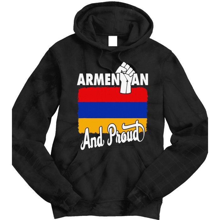 Armenian And Proud Love Armenia With Armenia Flag Tie Dye Hoodie