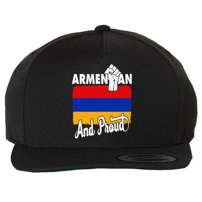 Armenian And Proud Love Armenia With Armenia Flag Wool Snapback Cap