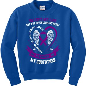 Alzheimers Awareness Products Remembrance Of Godfather Funny Gift Kids Sweatshirt