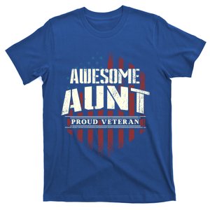 Awesome Aunt Proud Veteran Patriotic America Veteran's Day Cute Gift T-Shirt