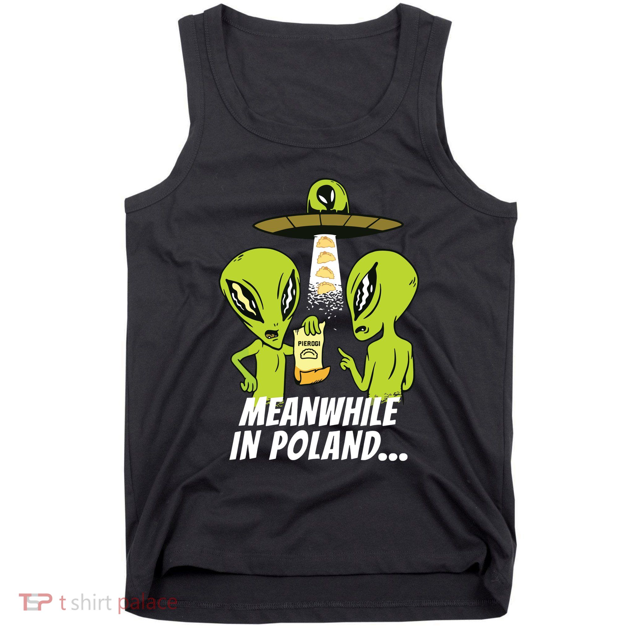 Alien Abduction Pierogi Polish Food Poland Polonia Funny Tank Top