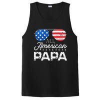 All American Papa 4th of July Father's Day USA Flag PosiCharge Competitor Tank